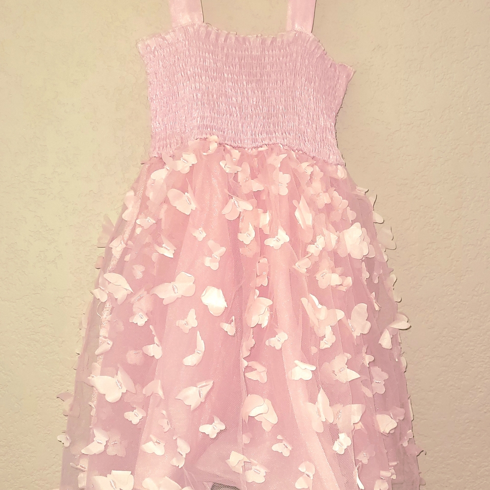Fluffy Pink Butterfly Dress